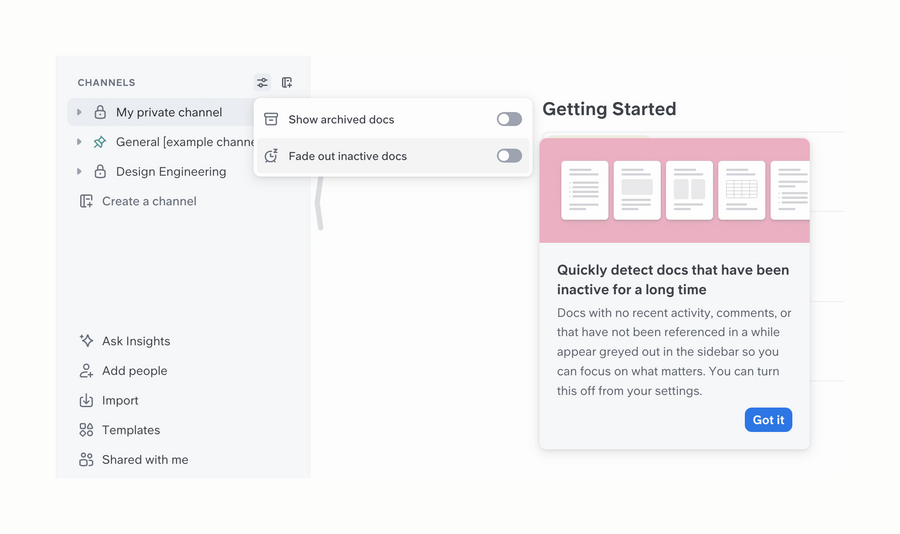 Slite
			onboarding ui component