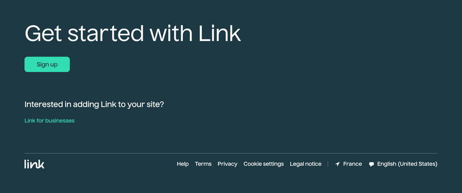 Link
				footer ui component