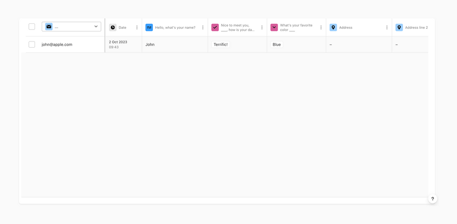 Typeform
				table ui component