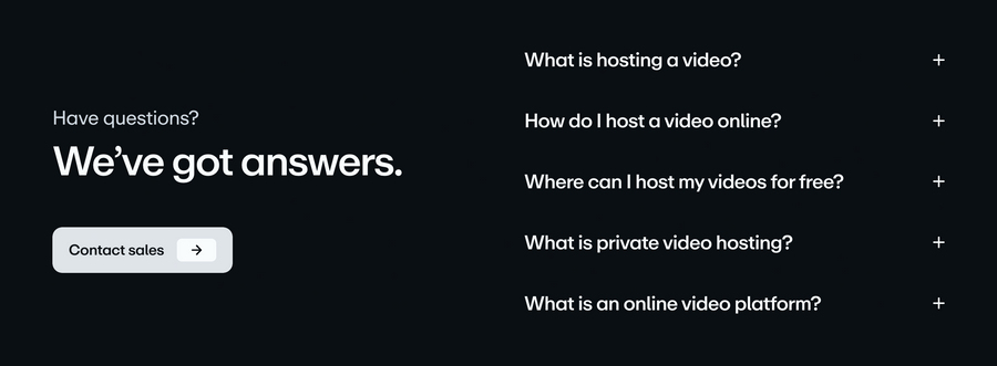 Vimeo
				faq ui component