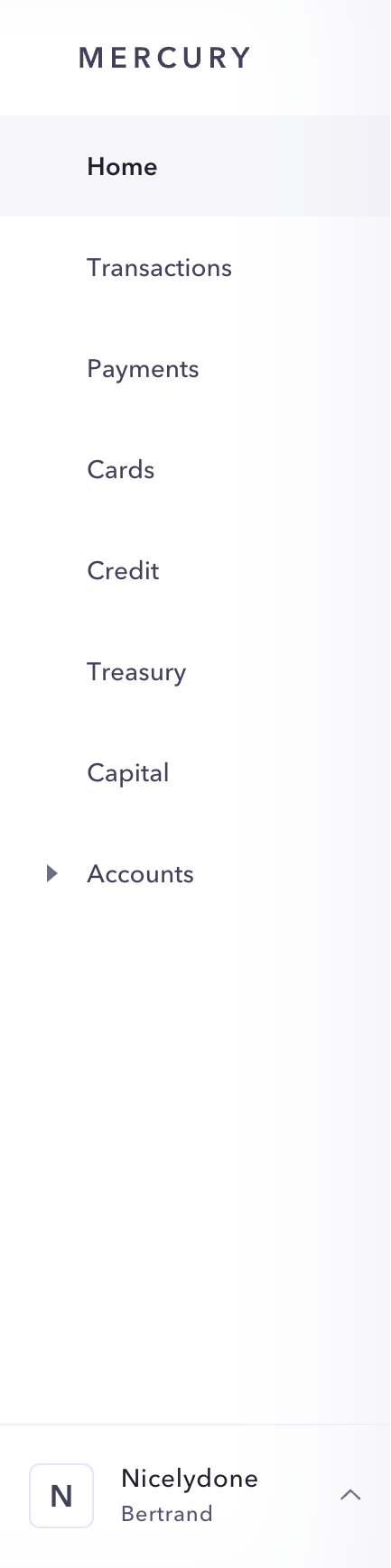 Mercury
				vertical navigation ui component