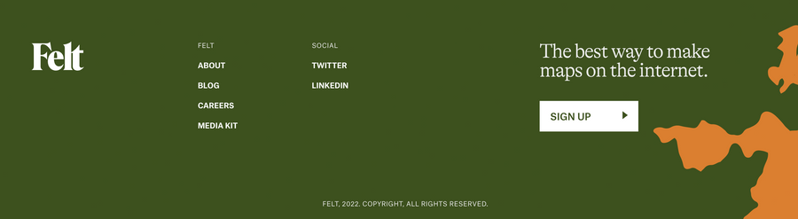 Felt
				footer ui component