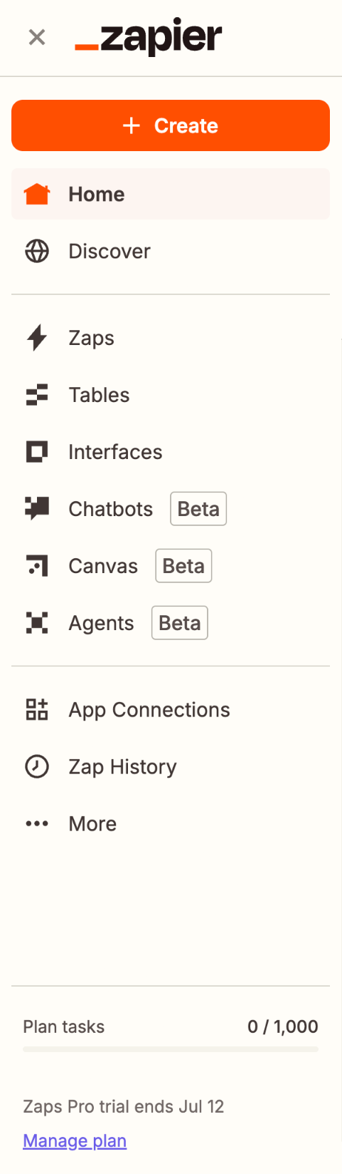 Zapier
				vertical navigation ui component