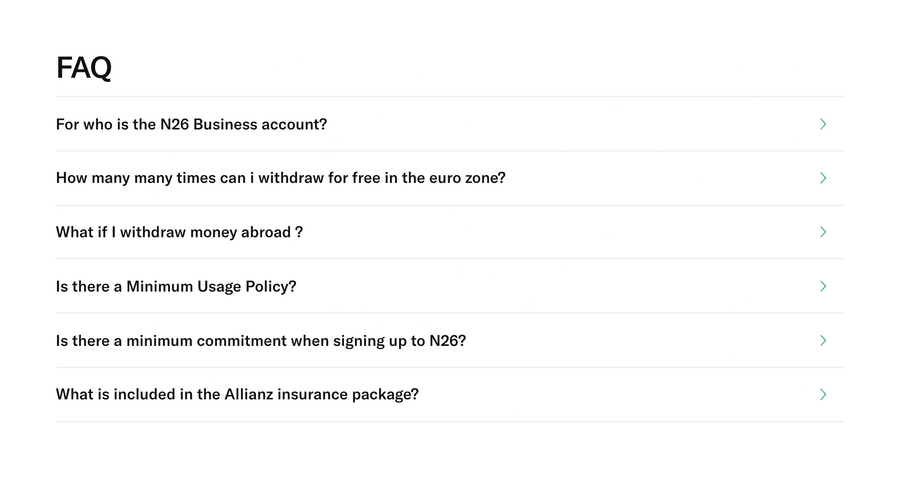 N26
				faq ui component