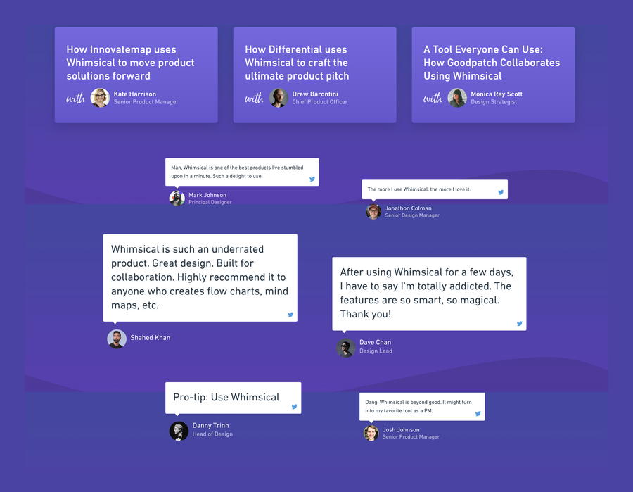 Whimsical
				testimonial ui component