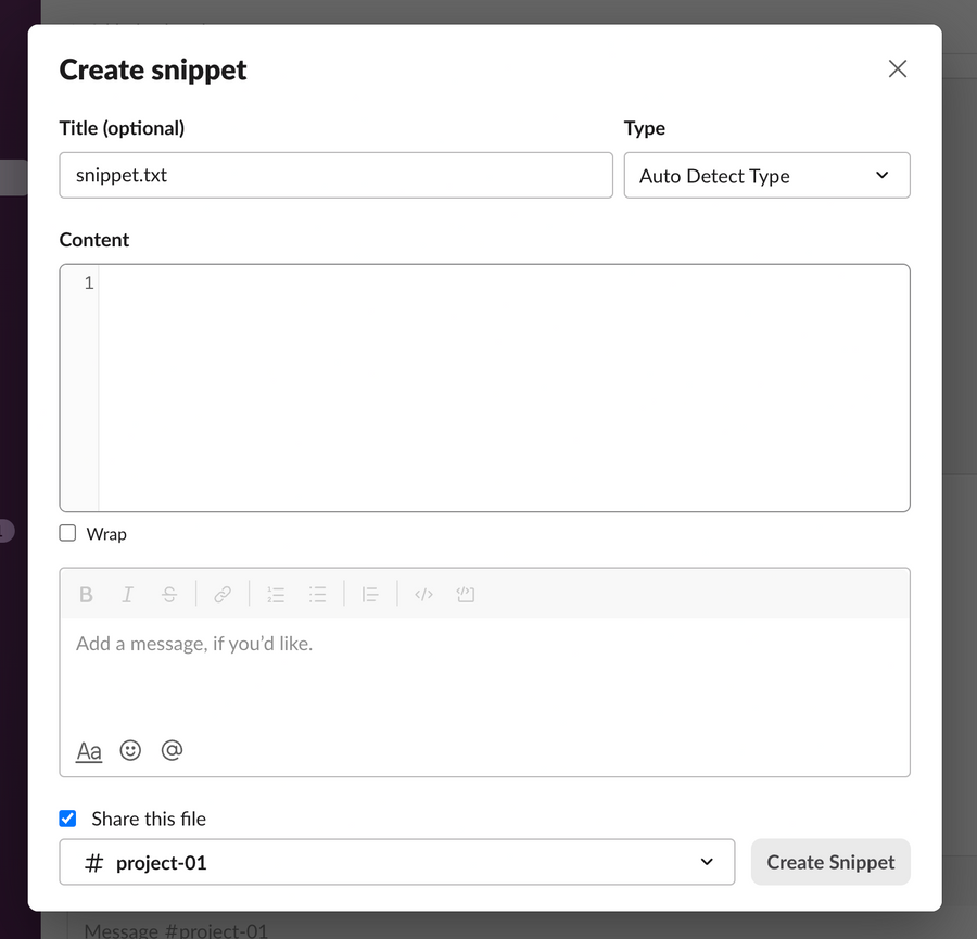 Slack
				form element ui component