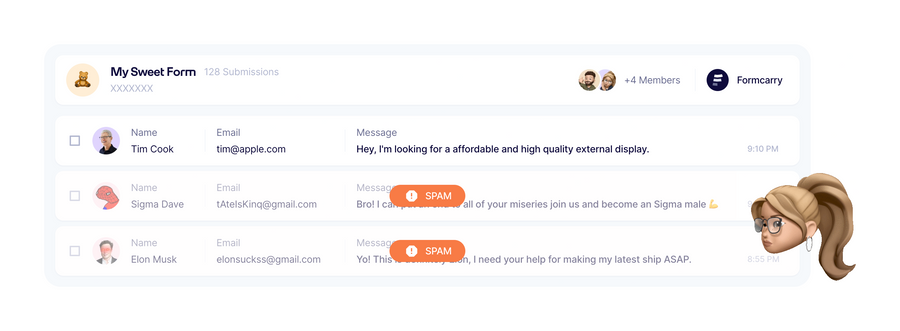 Formcarry
				illustration ui component