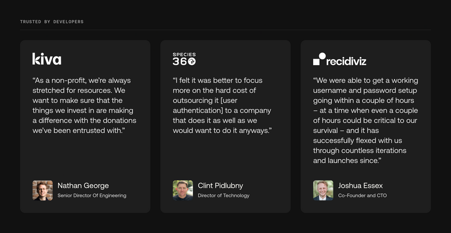 Auth0
				testimonial ui component