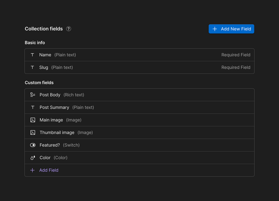 Webflow
				vertical list ui component