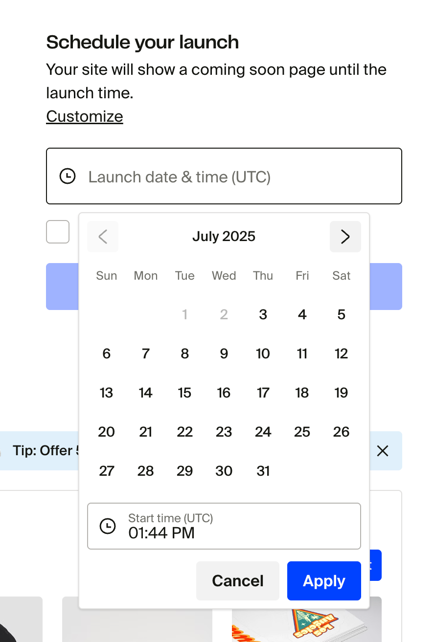 Fourthwall
				datepicker ui component