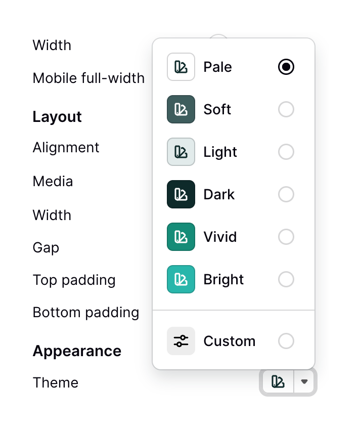 Podia
				color picker ui component