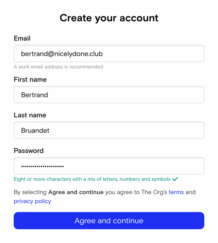 The org
				form element ui component