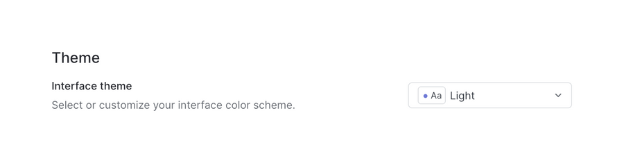Linear
				theme settings ui component