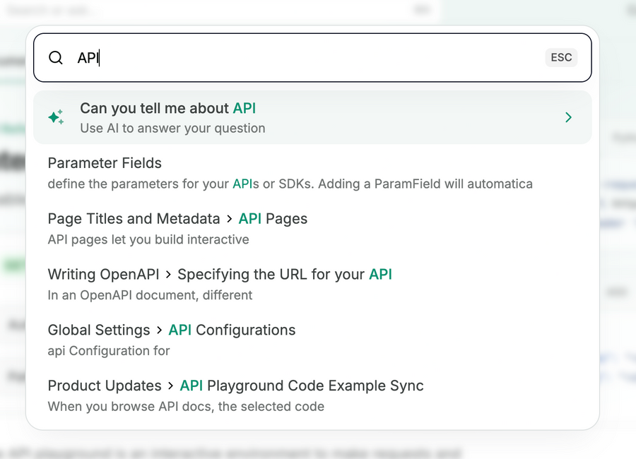 Mintlify
				input search ui component