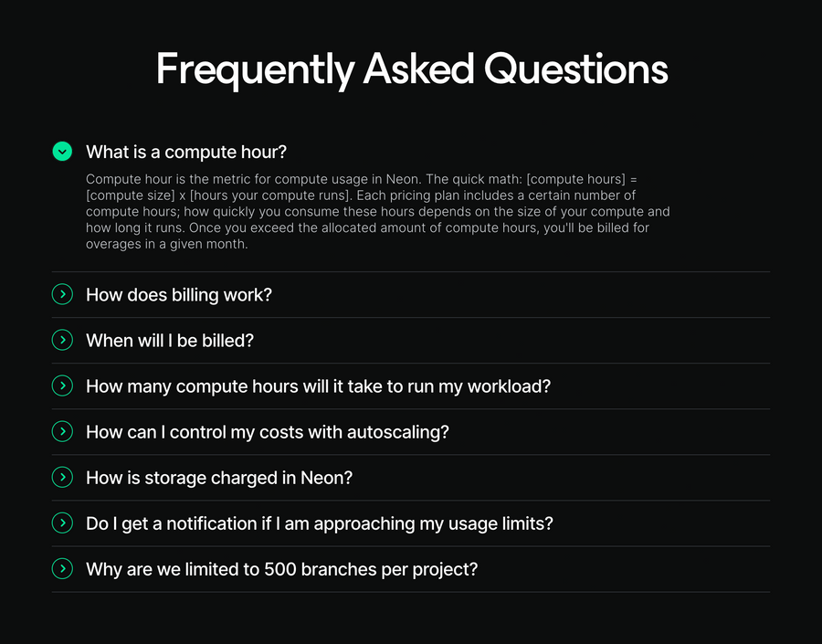 Neon
				faq ui component