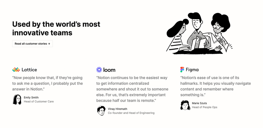 Notion
				testimonial ui component