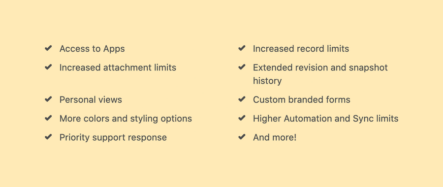 Airtable
				benefit list ui component