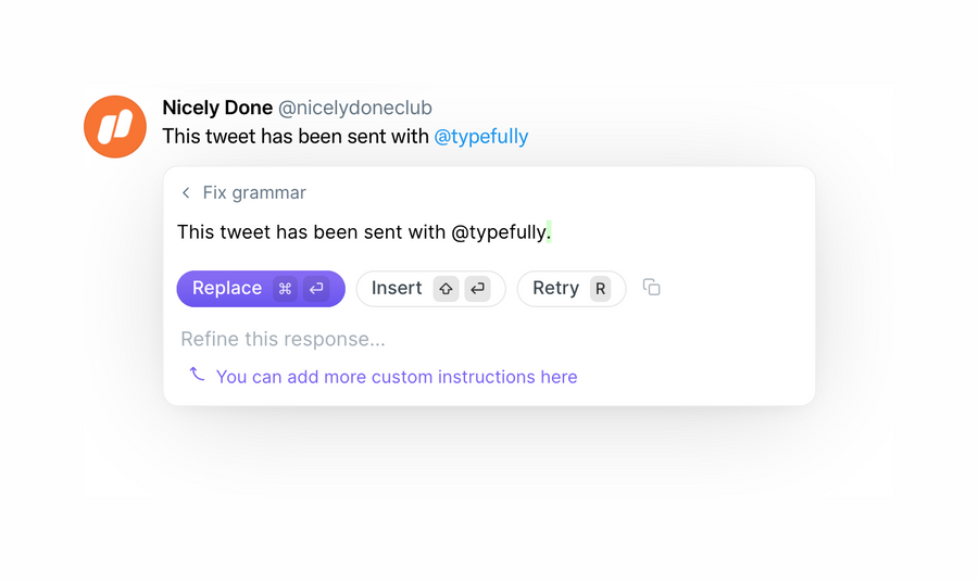 Typefully
				artificial intelligence ui component
