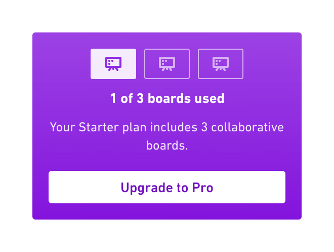 Whimsical
				upgrade your plan ui component