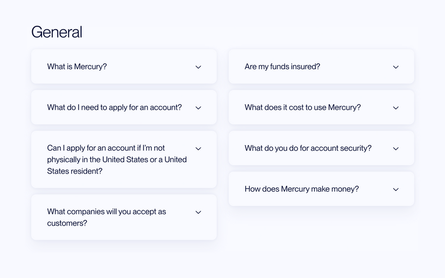 Mercury
				faq ui component