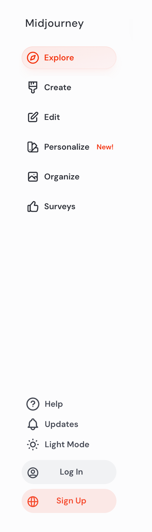 Midjourney
				vertical navigation ui component