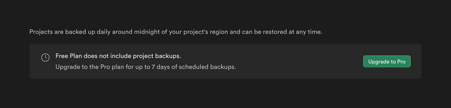 Supabase
				upgrade your plan ui component