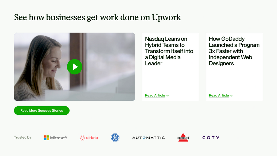 Upwork
				social proof ui component