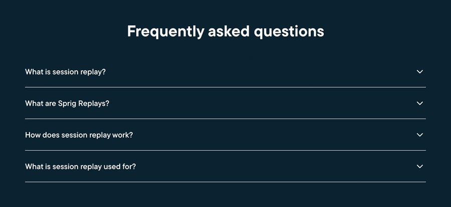 Sprig
				faq ui component