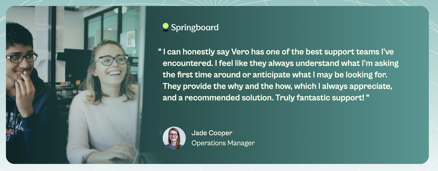 Vero
				testimonial ui component