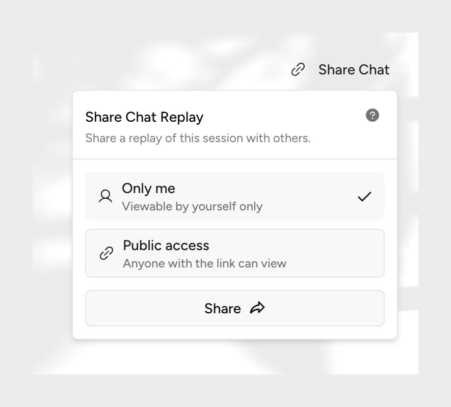 Cofounder
			sharing privacy settings ui component