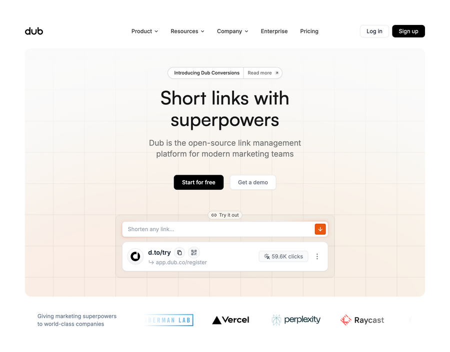 Dub
				hero section ui component