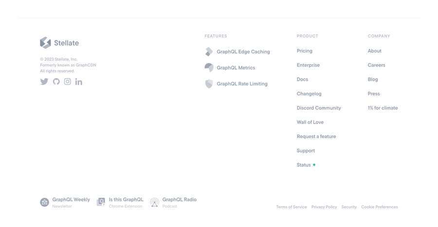 Stellate
				footer ui component