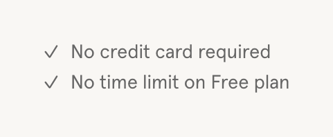 Typeform
				benefit list ui component