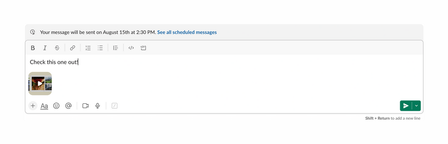Slack
				rich text editor ui component