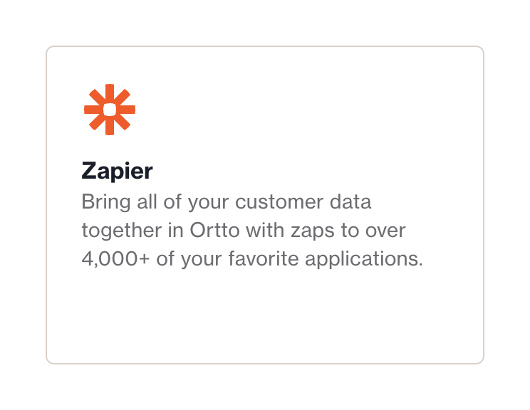 Ortto
				card ui component