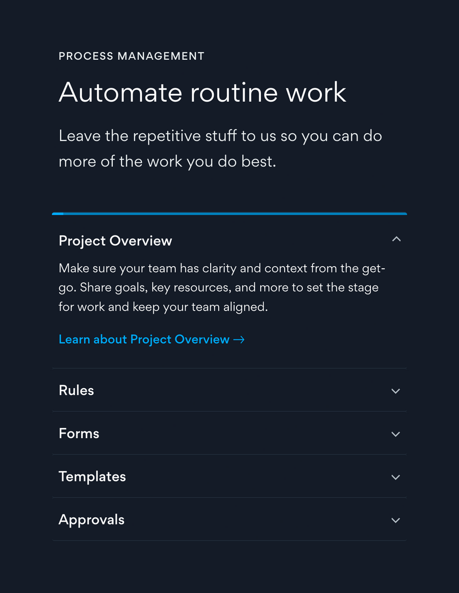 Asana
				accordion ui component