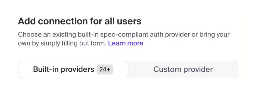 Clerk
				segmented control ui component
