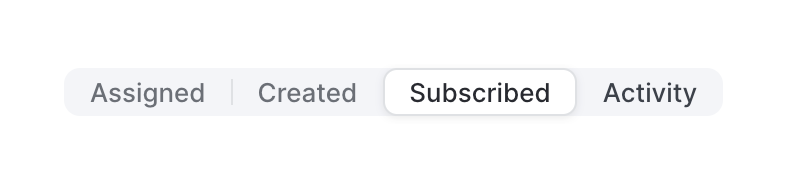 Linear
				segmented control ui component