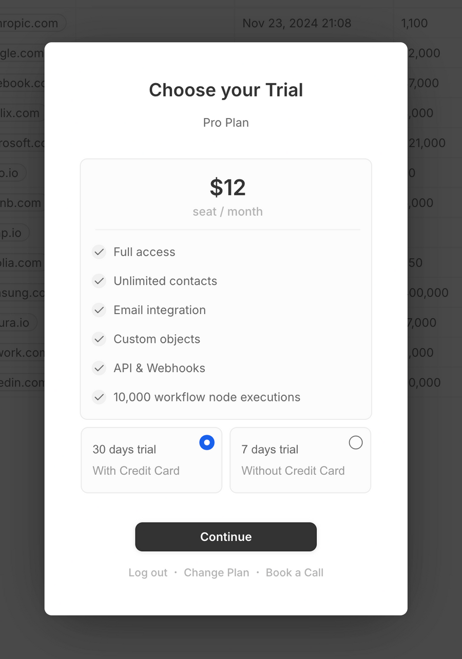 Twenty
				pricing section ui component