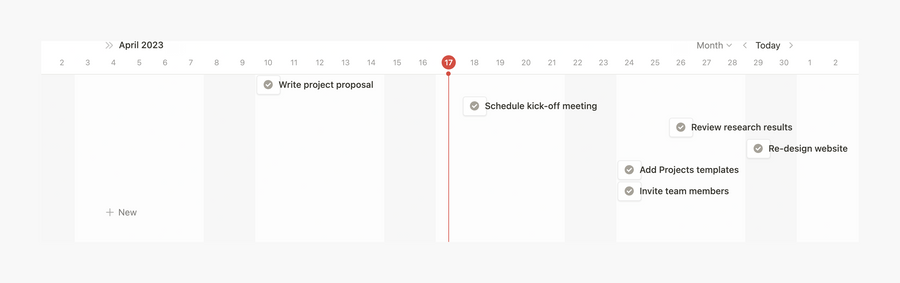 Notion
				timeline & history ui component