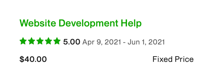 Upwork
			price ui component