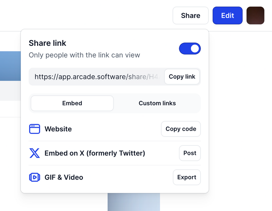 Arcade
				dropdown menu ui component