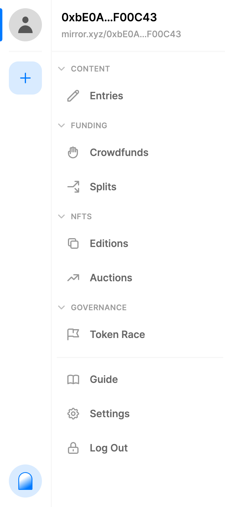 Mirror
				vertical navigation ui component