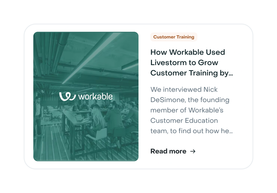 Livestorm
				card ui component