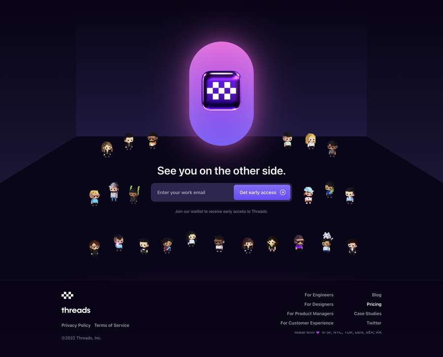 Threads
				footer ui component