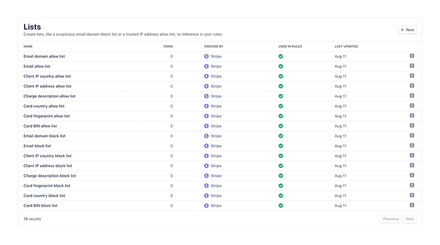 Stripe
				table ui component