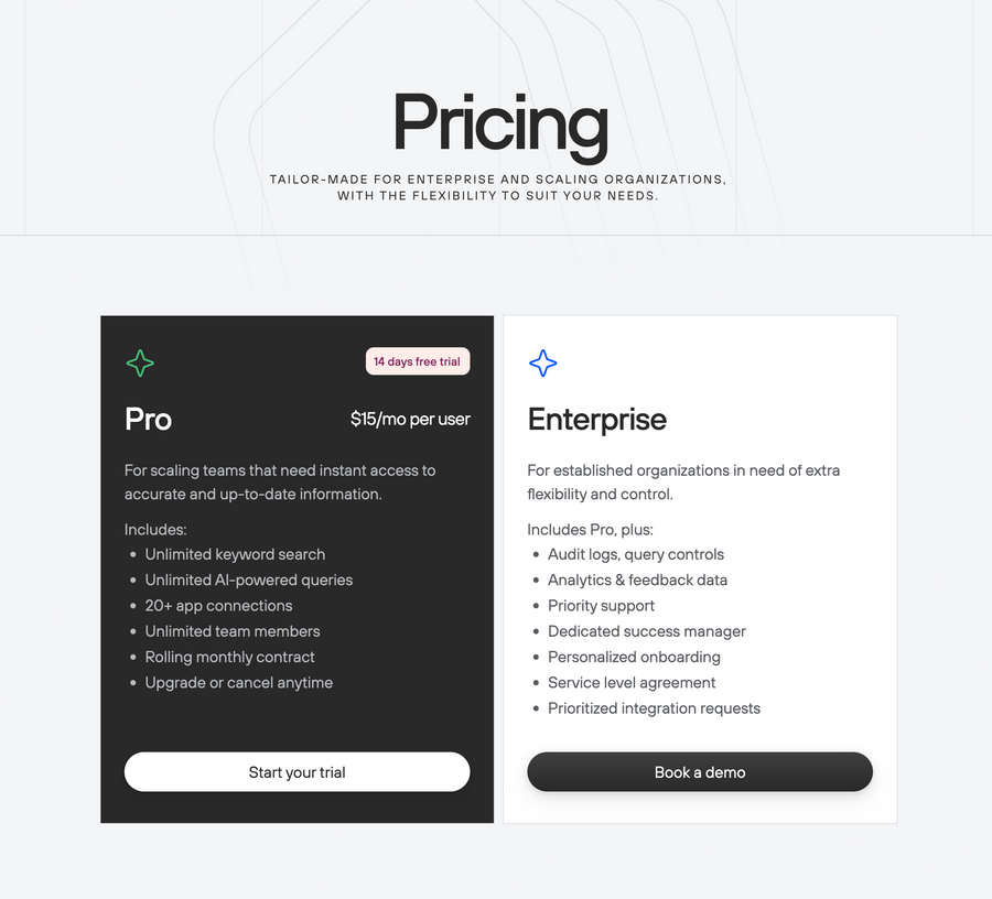 Qatalog
				pricing section ui component