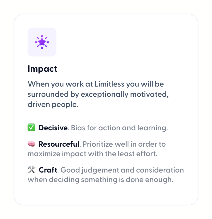 Limitless
				card ui component