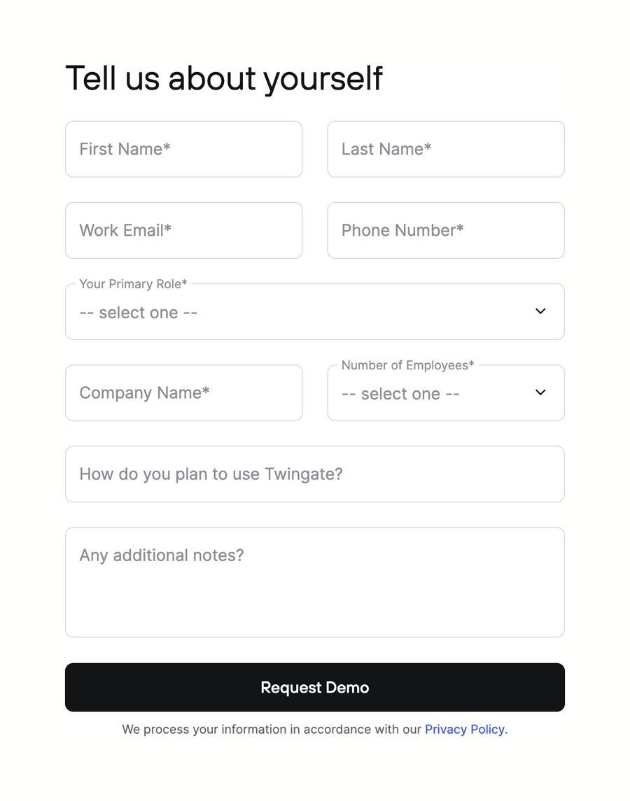 Twingate
				form element ui component