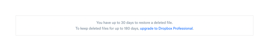 Dropbox
				upgrade your plan ui component